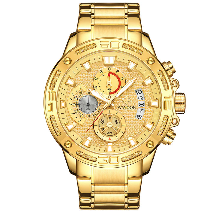 WWOOR 2021 Fashion Mens Watches Top Brand Luxury Gold