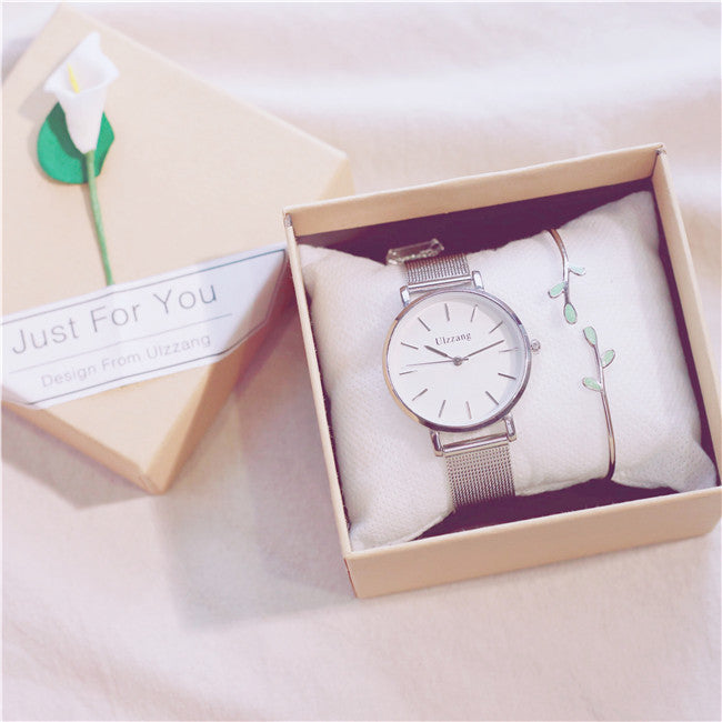 College Style Watch Female Version Of Simple Literary Retro
