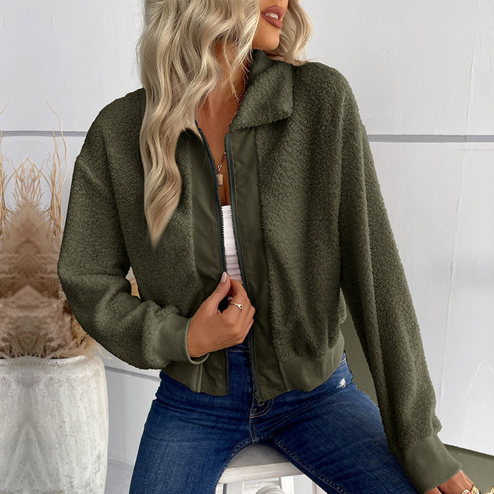 Women's Wear Solid Color Long Sleeve Lapel Berber Fleece Coat