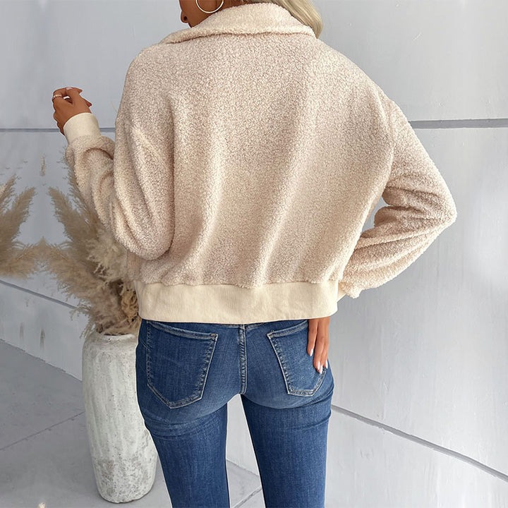 Women's Wear Solid Color Long Sleeve Lapel Berber Fleece Coat