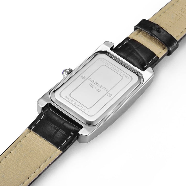Women's Fashion Two And A Half Hands Waterproof Square Roman Scale Belt Watch